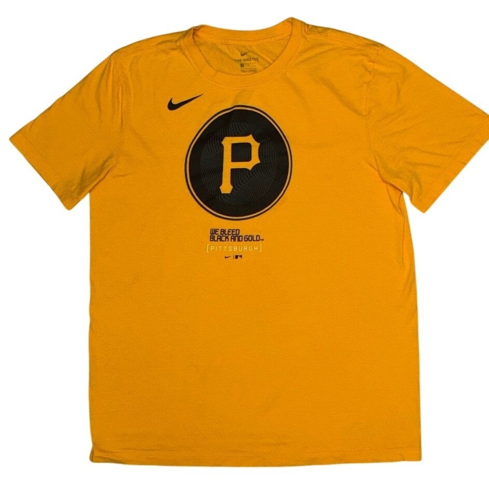 Pittsburgh Pirates City Connect Nike  T-Shirt Mens M We Bleed and Black Gold MLB